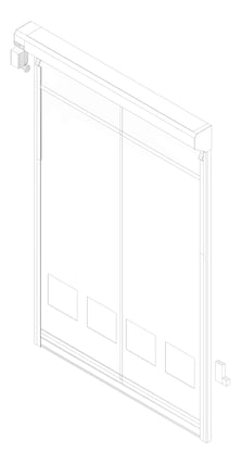 3D Documentation Image of Door Roller RemaxDoors Rapid HS50 ProtrudingTrack