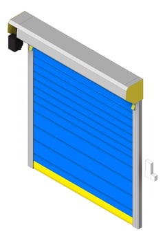 3D Shaded Image of Door Roller RemaxDoors Rapid Movichill ProtrudingTrack