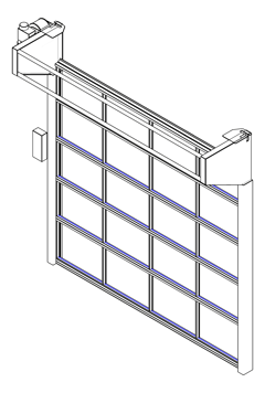 3D Documentation Image of Door Sectional RemaxDoors Enturi EN30 GlazedPanel