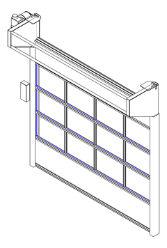 3D Documentation Image of Door Sectional RemaxDoors Enturi EN30 VisionPanel