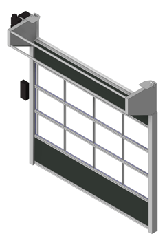 3D Shaded Image of Door Sectional RemaxDoors Enturi EN30 VisionPanel