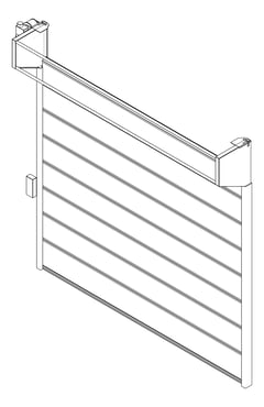 3D Documentation Image of Door Sectional RemaxDoors Enturi EN55 VisionPanel