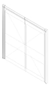 3D Documentation Image of Door Swing RemaxDoors FlexiblePVC 2400Series Double