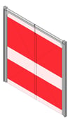 3D Shaded Image of Door Swing RemaxDoors FlexiblePVC 2400Series Double