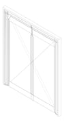 3D Documentation Image of Door Swing RemaxDoors FlexiblePVC 2400Series Double Frame