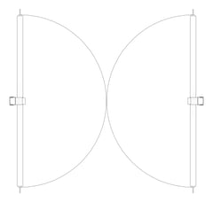 Plan Image of Door Swing RemaxDoors FlexiblePVC 2400Series Double Frame