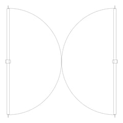 Plan Image of Door Swing RemaxDoors FlexiblePVC 2400Series Double
