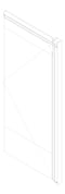 3D Documentation Image of Door Swing RemaxDoors FlexiblePVC 2400Series Single