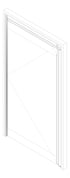 3D Documentation Image of Door Swing RemaxDoors FlexiblePVC 2400Series Single Frame