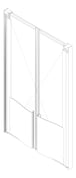 3D Documentation Image of Door Swing RemaxDoors ThermalTraffic 4500Series Double