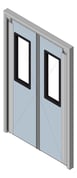 3D Shaded Image of Door Swing RemaxDoors ThermalTraffic 4500Series Double Frame