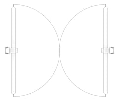 Plan Image of Door Swing RemaxDoors ThermalTraffic 4500Series Double Frame