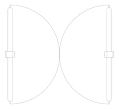 Plan Image of Door Swing RemaxDoors ThermalTraffic 4500Series Double