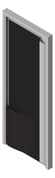 3D Shaded Image of Door Swing RemaxDoors ThermalTraffic 4500Series Single Frame