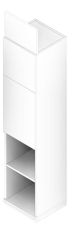 3D Documentation Image of JOINERY Teaching Cupboard Type1 End-3100x750mm