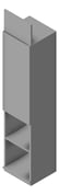 3D Presentation Image of JOINERY Teaching Cupboard Type1 End-3100x750mm