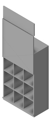 3D Presentation Image of JOINERY Teaching Cupboard Type4 9-Nooks-3100x1200mm