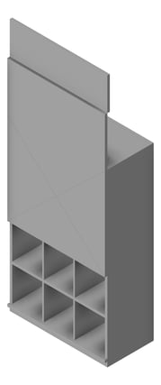 3D Presentation Image of JOINERY Teaching Cupboard Type5 6-Nooks-3100x1200mm