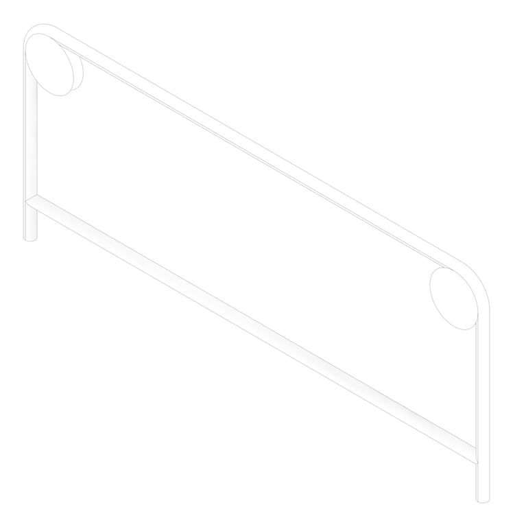 3D Documentation Image of BALUSTRADE External Circulation Type1F 2400mm