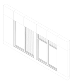 3D Documentation Image of FACADE Assembly Admin Type1B 3900x7500mm