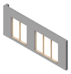 3D Presentation Image of FACADE Assembly Admin Type1C 3900x9600mm