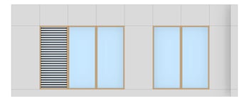 Front Image of FACADE Assembly Admin Type1C 3900x9600mm
