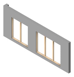 3D Presentation Image of FACADE Assembly Admin Type2C 3900x9600mm