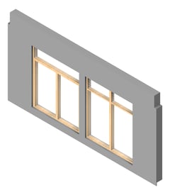 3D Presentation Image of FACADE Assembly Admin Type3A 3900x7500mm