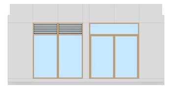 Front Image of FACADE Assembly Admin Type3A 3900x7500mm