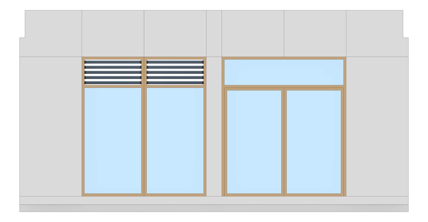 Front Image of FACADE Assembly Admin Type3A 3900x7500mm