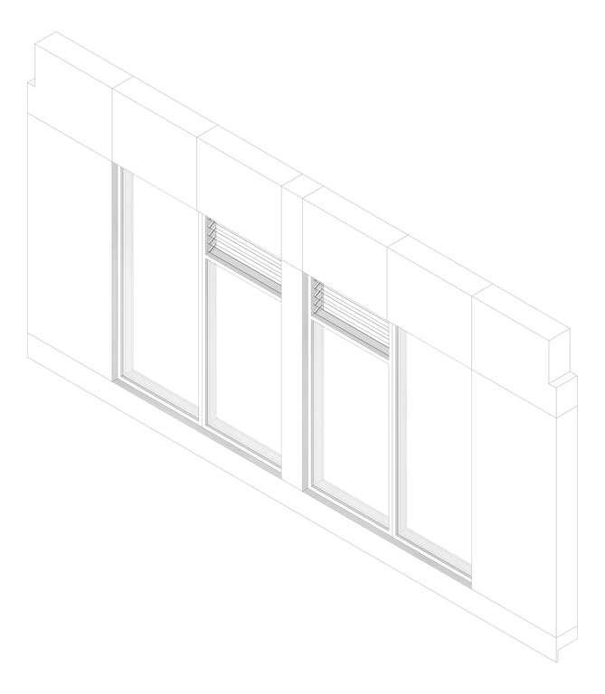 3D Documentation Image of FACADE Assembly Admin Type4A 3900x7500mm