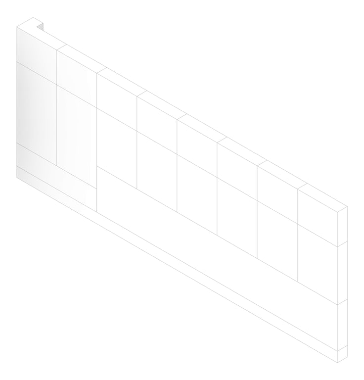 3D Documentation Image of FACADE Assembly General Type13C 3900x9600mm