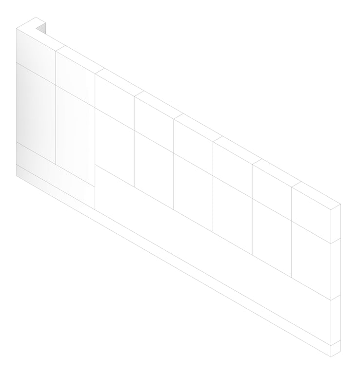 3D Documentation Image of FACADE Assembly General Type14C 3900x9600mm