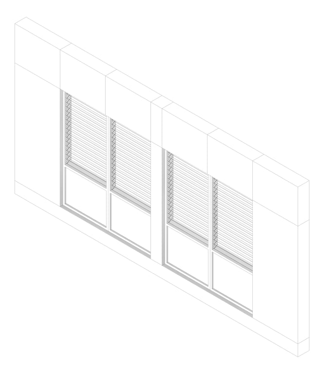3D Documentation Image of FACADE Assembly General Type18B 3900x7500mm