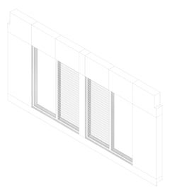3D Documentation Image of FACADE Assembly General Type1A 3900x7500mm