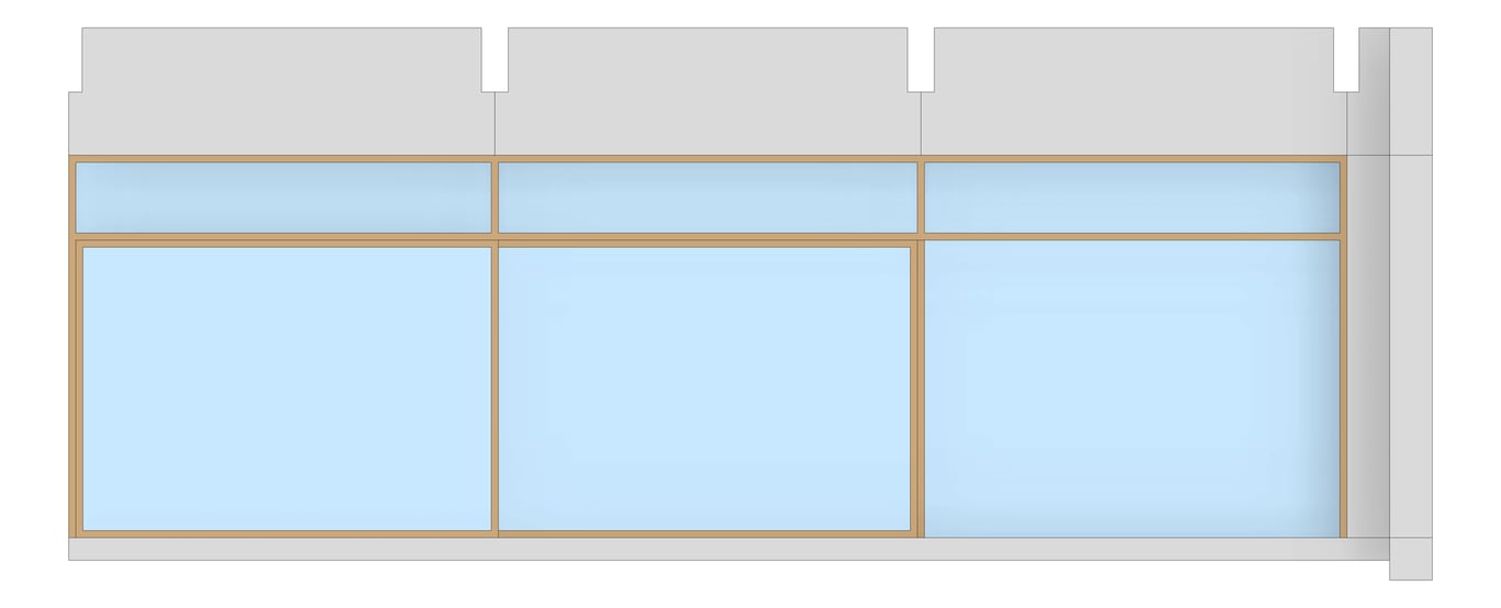 Front Image of FACADE Assembly General Type1D 3600x9600mm