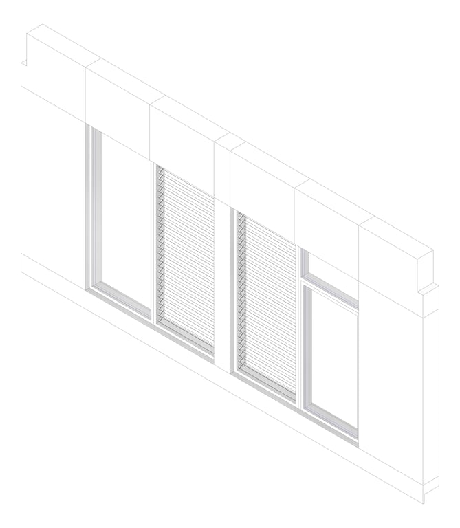 3D Documentation Image of FACADE Assembly General Type2A 3900x7500mm