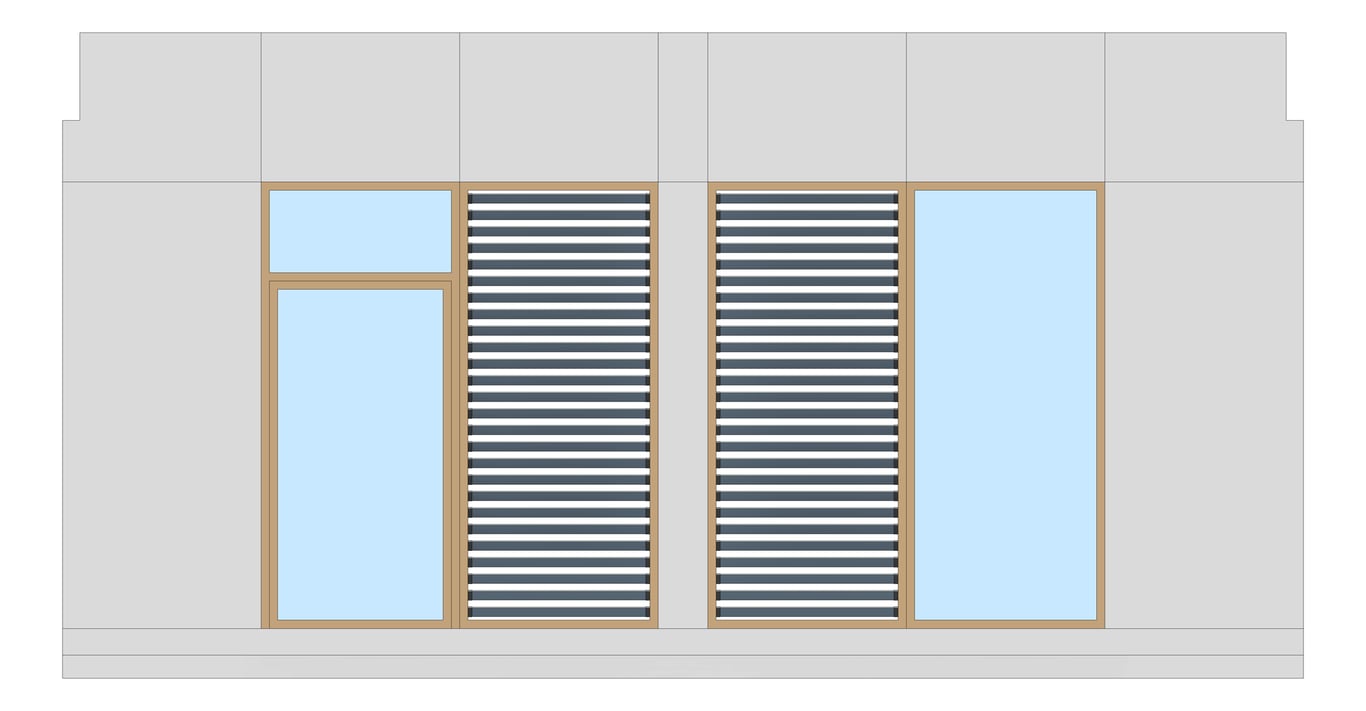 Front Image of FACADE Assembly General Type2A 3900x7500mm