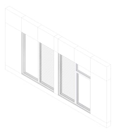 3D Documentation Image of FACADE Assembly General Type2B 3900x7500mm