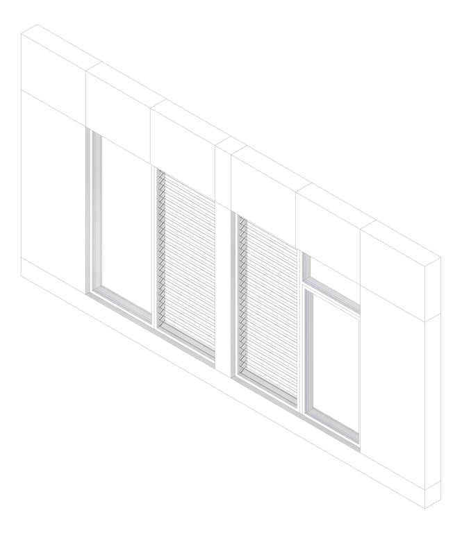 3D Documentation Image of FACADE Assembly General Type2B 3900x7500mm