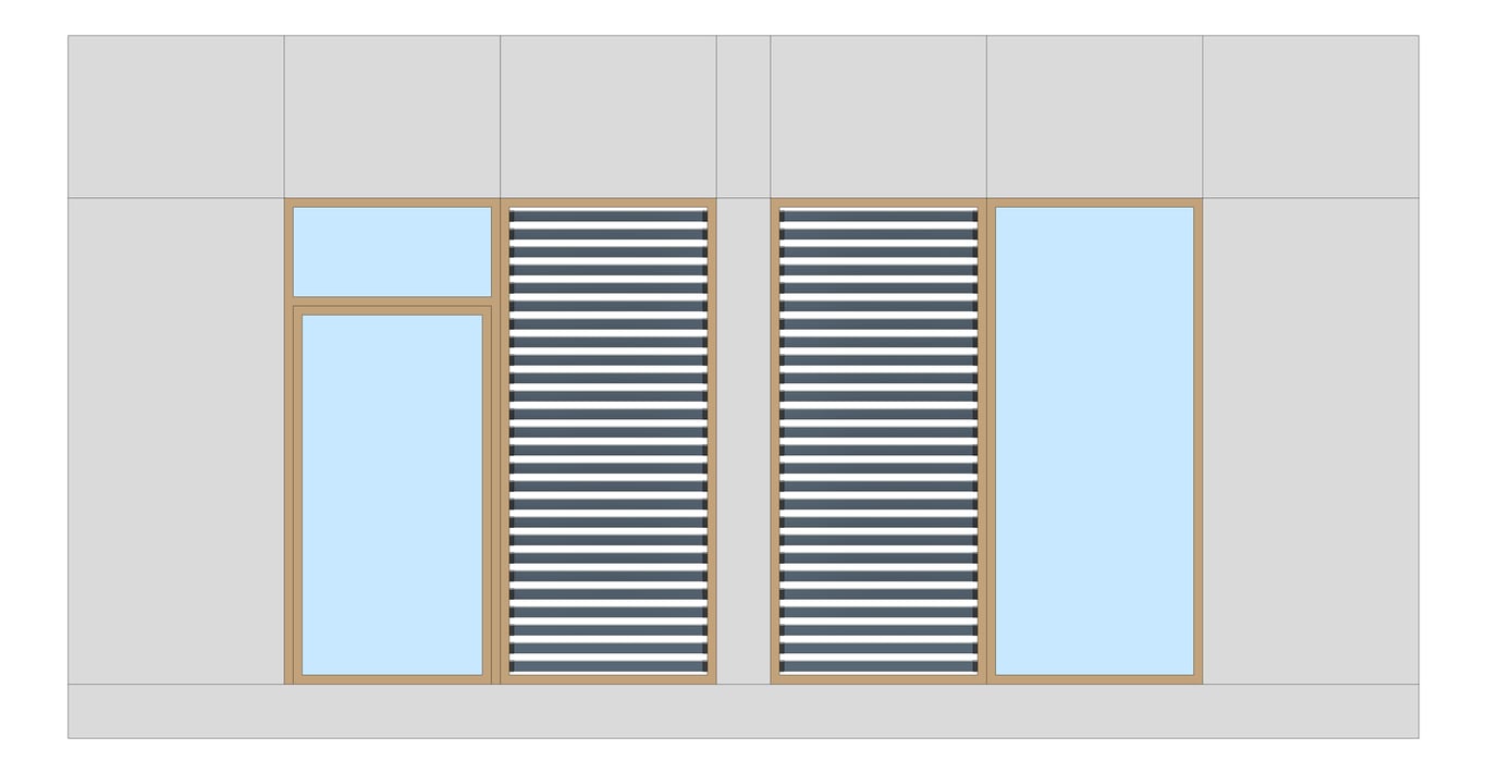 Front Image of FACADE Assembly General Type2B 3900x7500mm