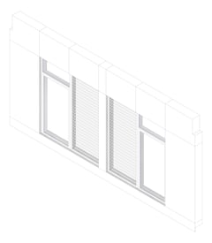 3D Documentation Image of FACADE Assembly General Type3A 3900x7500mm
