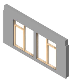3D Presentation Image of FACADE Assembly General Type3A 3900x7500mm