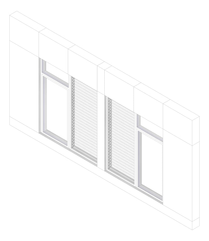 3D Documentation Image of FACADE Assembly General Type3B 3900x7500mm