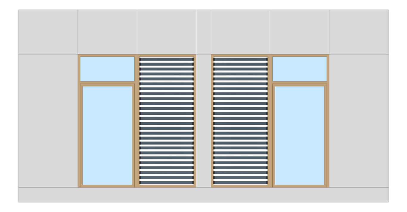 Front Image of FACADE Assembly General Type3B 3900x7500mm
