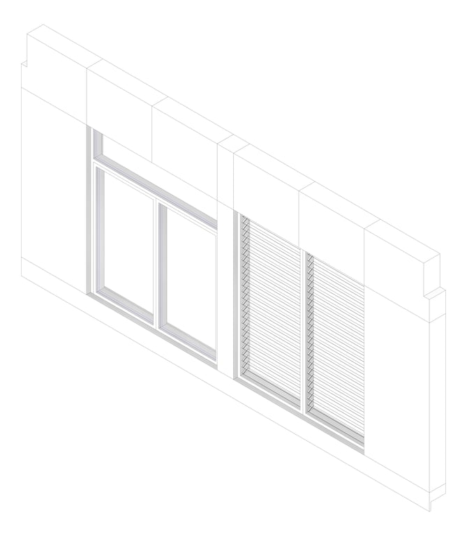 3D Documentation Image of FACADE Assembly General Type4A 3900x7500mm
