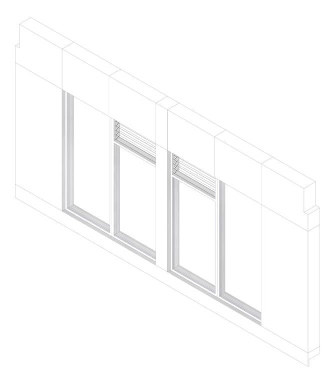 3D Documentation Image of FACADE Assembly General Type5A 3900x7500mm