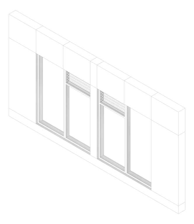 3D Documentation Image of FACADE Assembly General Type5B 3900x7500mm