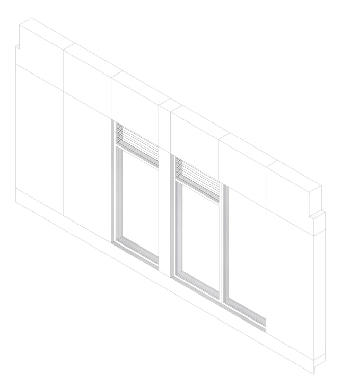 3D Documentation Image of FACADE Assembly General Type6A 3900x7500mm