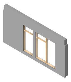 3D Presentation Image of FACADE Assembly General Type6A 3900x7500mm